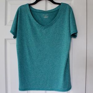 Tek Gear | Heathered Blue V Neck Workout Shirt